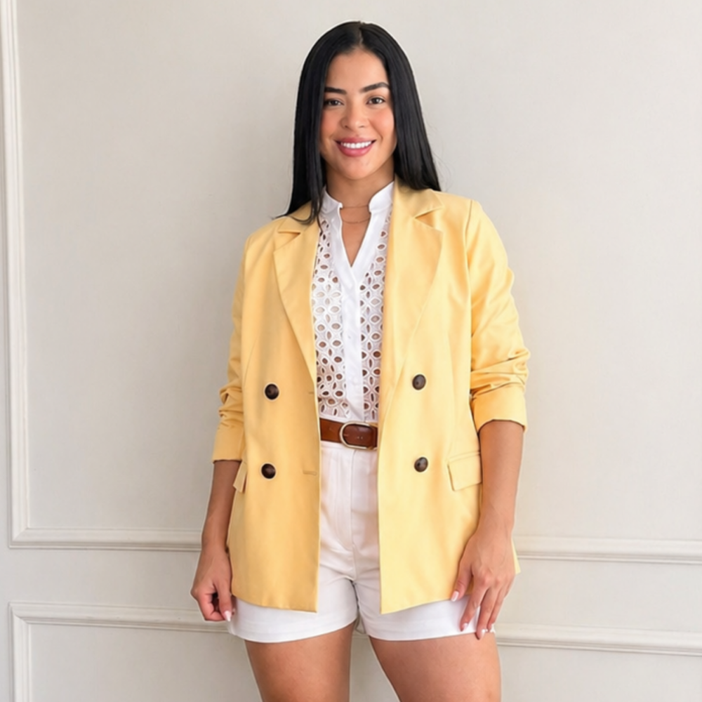 Blazer Tokio Amarillo Mantequilla