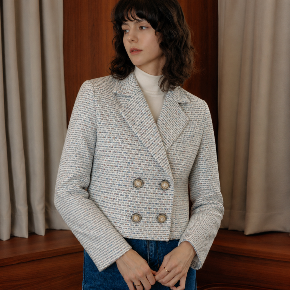Chaqueta Lady Di - Crema bouquete
