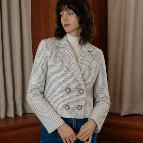 Chaqueta Lady Di - Crema bouquete